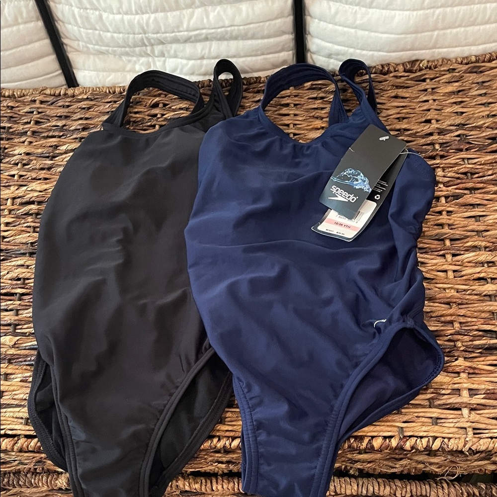 Speedo Black and Navy Swimsuit Duo size 10y